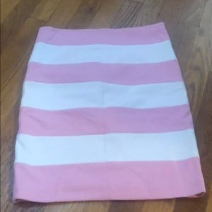 Pink and White stripe skirt